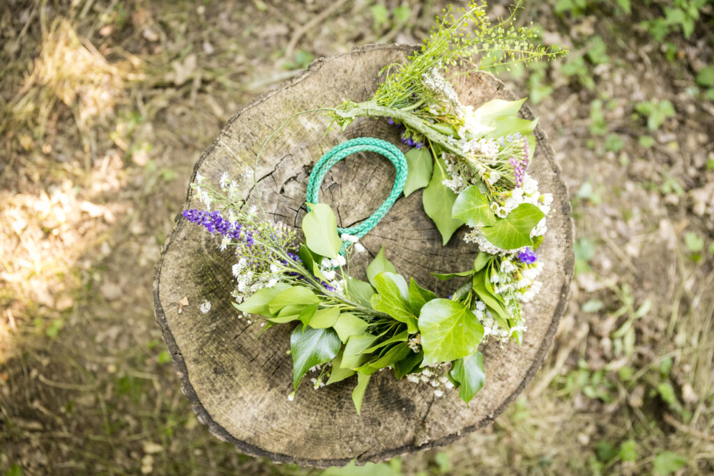 Wreath making in the woods for schools